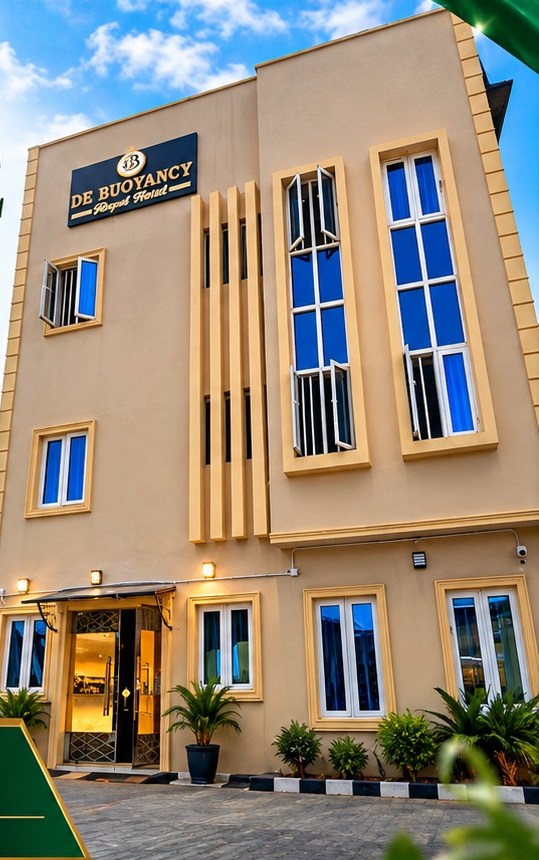 Illustrative architectural design of The Buoyancy Royal Hotel exterior